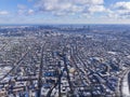Cambridge aerial view in winter, Cambridge, MA, USA Royalty Free Stock Photo