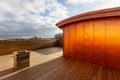 Cambridge Apartment roof terrace with cladding