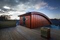 Cambridge Apartment roof terrace with cladding