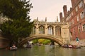 Cambridge bridge over the river Cam Royalty Free Stock Photo