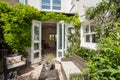 Sunlit patio garden