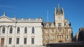 Cambridge, England. The Senate House of the University of Cambridge and the Gonville and Caius College