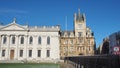 Cambridge, England. The Senate House of the University of Cambridge and the Gonville and Caius College