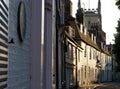 Cambridge, England Street At Dusk