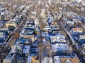 Cambridge historic residential area aerial view, MA, USA Royalty Free Stock Photo