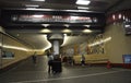 Cambridge MA, 30th june: Red Line Metro Station interior from Cambridge downtown in Massachusettes State of USA Royalty Free Stock Photo