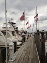 Cambridge Maryland boats flags