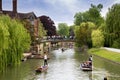 Cambridge punting tour Royalty Free Stock Photo