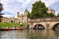 Cambridge punting tour Royalty Free Stock Photo