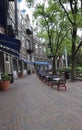 Cambridge MA, 30th June 2017: Cambridge Side Galleria Terrace from Cambridge Massachusettes State of USA