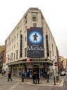 Cambridge Theatre entrance at Earlham Street in London West End theatre district, United Kingdom Royalty Free Stock Photo