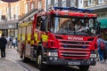 Cambridge, UK, August 1, 2019. Fire appliances also known as fire engines or fire tenders used by the fire service in the United