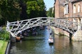 Mathematical bridge in Cambridge, Great Britain Royalty Free Stock Photo