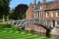 Mathematical bridge in Cambridge, Great Britain Royalty Free Stock Photo