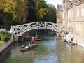 Queens ' College mathematical bridge in Cambridge Royalty Free Stock Photo