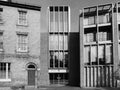 West Court accomodation in Cambridge in black and white