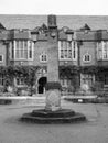 Westminster College in Cambridge in black and white Royalty Free Stock Photo