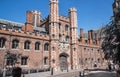 Cambridge university St Johns College Great Gate view from Trinity street, UK