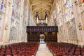 wooden portico inside of King\'s college chapel in the Cambridge University, United Kingdom. It Royalty Free Stock Photo