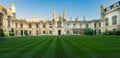 CAMBRIDGE, UK - NOVEMBER 25, 2016: Courtyard of the Corpus Christi College, Is one of the ancient colleges in the University of Ca Royalty Free Stock Photo