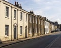 Cambridge,UK - 18th September 2021: A row of Victorian terraced houses in Cambridge city centre.