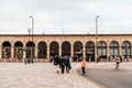 Cambridge, United Kingdom. 28 AUG 2019 : Cambridge Railway station. Passengers are seen arriving at the station and walking to the