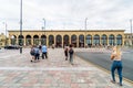 Cambridge, United Kingdom. 28 AUG 2019 : Cambridge Railway station. Passengers are seen arriving at the station and walking to the