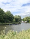 Cambridge, United Kingdom - June 15, 2019: Cambridge bumps annual row competition