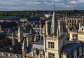 Cambridge university college rooftops Royalty Free Stock Photo