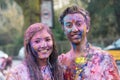 Cambridge University (UK) students celebrate Holi, the Hindu festival of colour