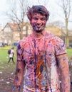 Cambridge University (UK) students celebrate Holi, the Hindu festival of colour