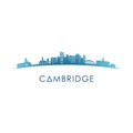 Cambridge USA skyline silhouette.