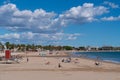 Cambrils beach Catalonia Spain Costa Dorada in beautiful September sunshine