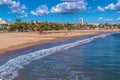 Cambrils beach Spain Platja Prat d`en Fores Costa Dorada Catalonia Royalty Free Stock Photo