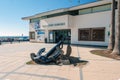 Cambrils Spain 8 August 13 year. The old rusty anchor is a symbol of sailors and fishermen of Cambrils. Monument to sailors on the