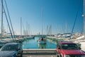 Cambrils Spain 8 August 13 year. Various yachts, boats and catamarans are in the port of Cambrils Catalonia