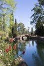 Cambrils, Spain, May 1, 2020 - Exotic plants in Botanical Garden Park Sama