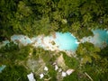 Cambugahay Falls. Siquijor Island. Philippines .drone