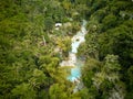 Cambugahay Falls. Siquijor Island. Philippines .drone