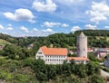 Camburg Castle in Thuringia aerial view Royalty Free Stock Photo