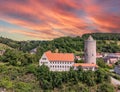 Camburg Castle in Thuringia aerial view Royalty Free Stock Photo