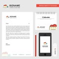 Camcoder Business Letterhead, Calendar 2019 and Mobile app design vector template