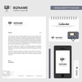 Camcoder Business Letterhead, Calendar 2019 and Mobile app design vector template