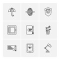 camcoder , camera , video , multimedia , computer , setting , eps icons set vector