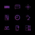 camcoder , camera , video , multimedia , computer , setting , eps icons set vector