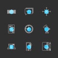 camcoder , camera , video , multimedia , computer , setting , eps icons set vector