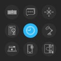 camcoder , camera , video , multimedia , computer , setting , eps icons set vector