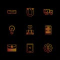 camcoder , camera , video , multimedia , computer , setting , eps icons set vector