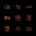 camcoder , camera , video , multimedia , computer , setting , eps icons set vector