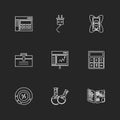 camcoder , camera , video , multimedia , computer , setting , eps icons set vector